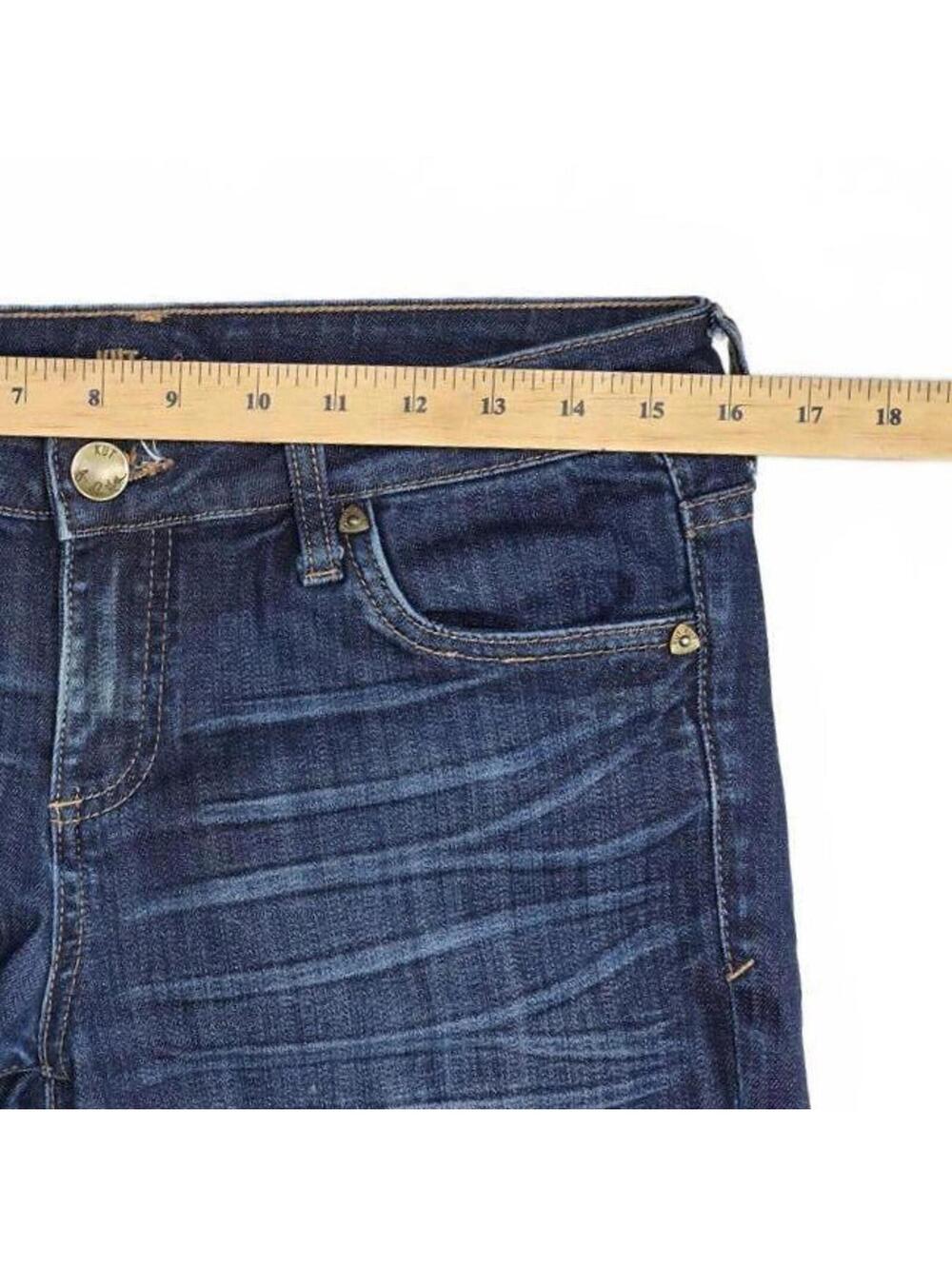Kut from the Kloth Women's Minimalist Dark Wash Skinny Jeans 99% Cotton Size 6 - Picture 5 of 8